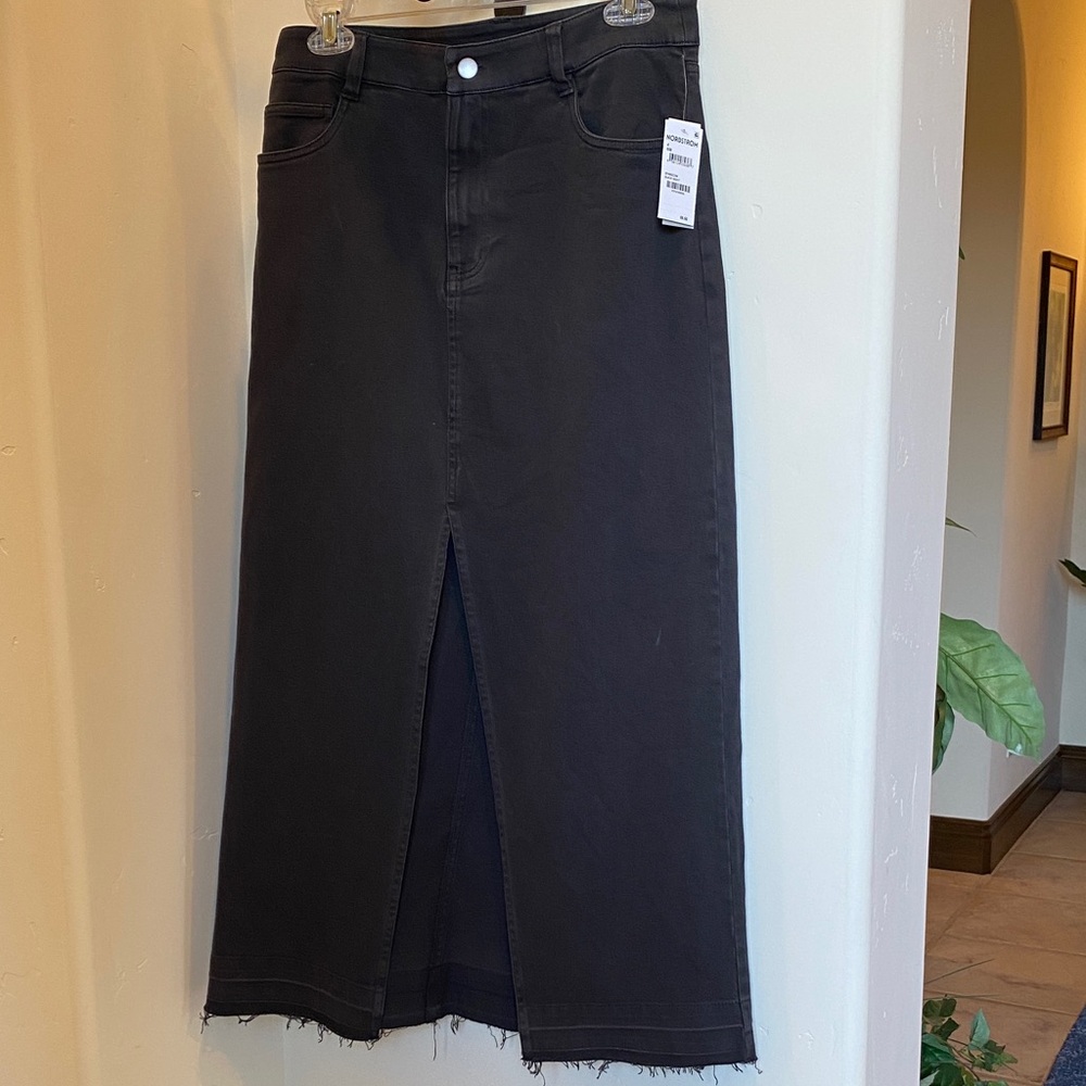 NWT NORDSTROM BP BLACK DENIM SKIRT